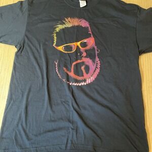 WWF Rikishi Phatu 2XL black T-shirt double-sided Back That Ass Up‎ NOS RARE